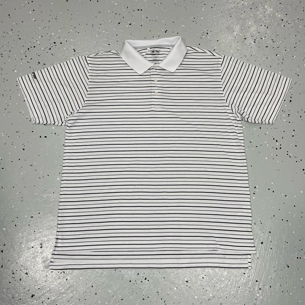 Adidas ClimaLite Mens Polo Golf Shirt Large Black White